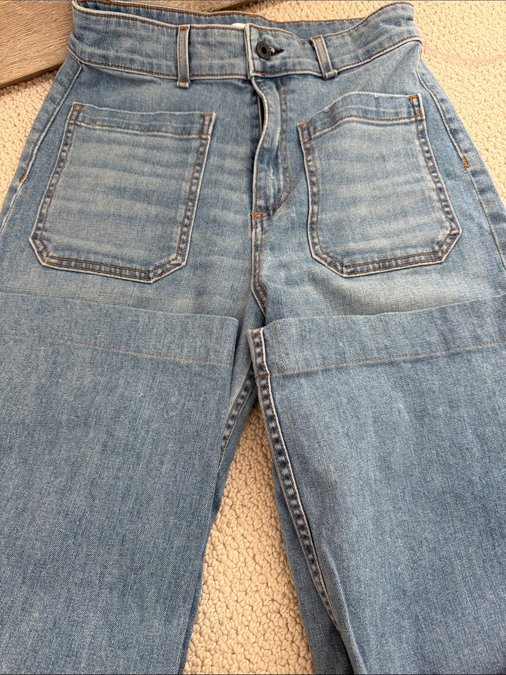 ASKK NY Light Blue sailor High-Rise Wide-Leg Jeans, 28 waterstreet - Picture 9 of 9